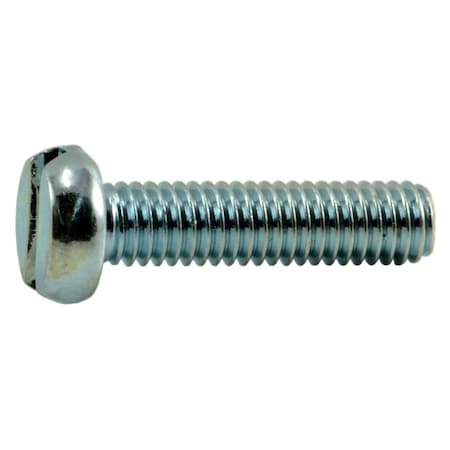 Midwest Fastener M3-0.50 x 12 mm Slotted Pan Machine Screw, Zinc Plated Steel, 20 PK 66957